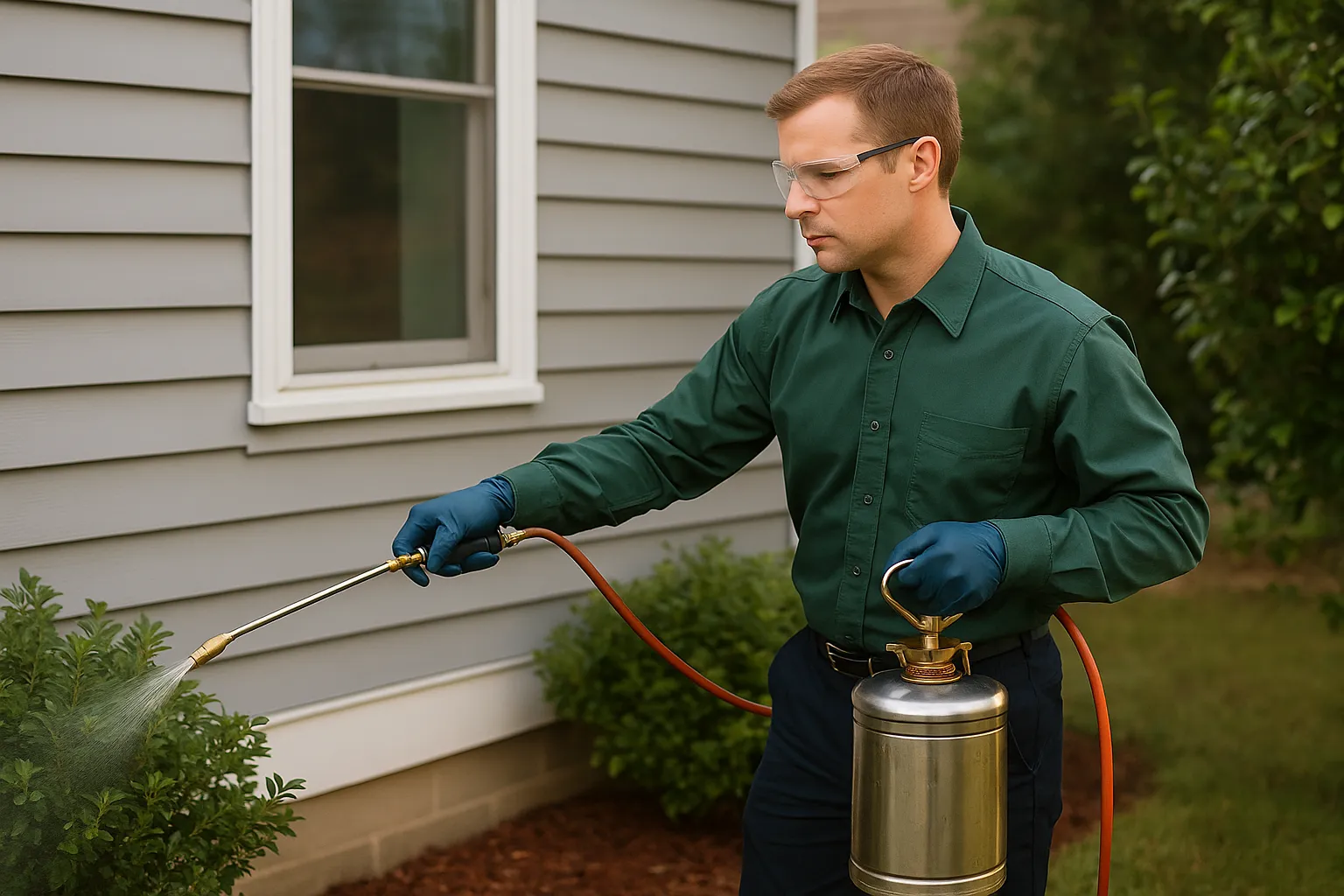 pest control company in Rhode Island service in progress